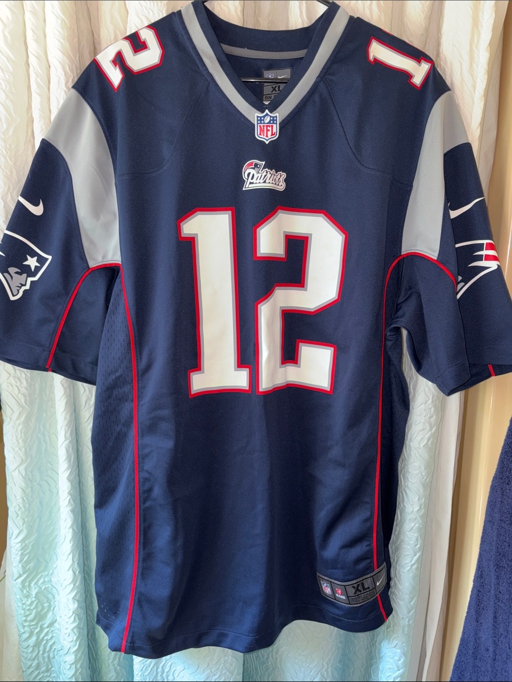 Nike NFL Tom Brady Patriots #12 Football Jersey - Navy/White/Gray
